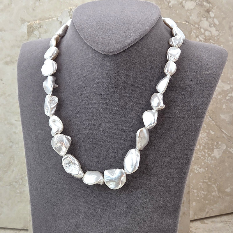 Tempest Irregular faux pearl natural looking necklace Milioche york womens clothing boutique